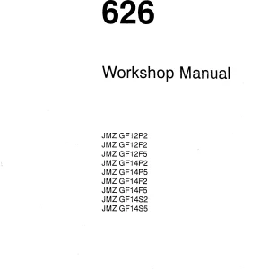 Mazda 626 626 Station Wagon Service Manual