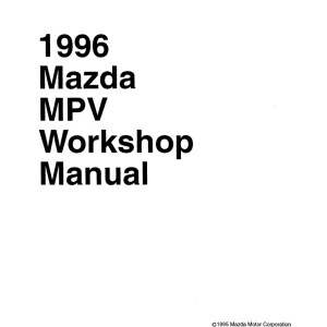 Mazda Mpv 1996 1996 Service Manual