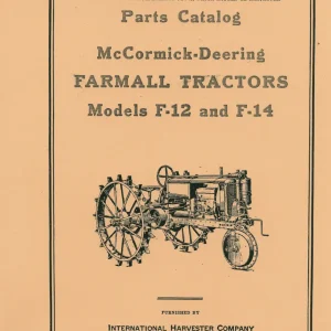 McCormick Deering F12 F14 Farmall Parts Manual