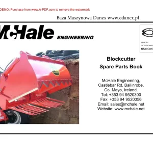 McHale Blockcutter Parts Manual