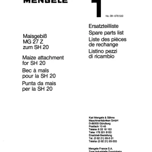Mengele 5Mg 27Z Parts Manual