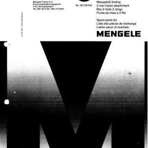 Mengele 7Mg 27Z Parts Manual