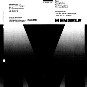Mengele Medk 7000 8000 10000 Mzdk 8000 10000 Parts Manual