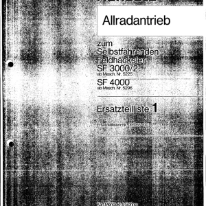 Mengele Sf 3000 2 4000 Parts Manual