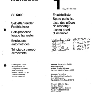 Mengele Sf 5000 Parts Manual