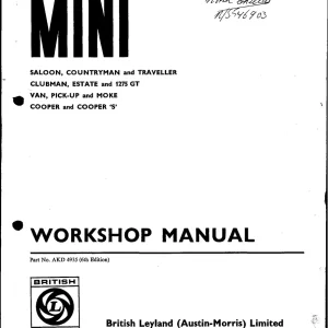 Mini Cooper 1971 1971 Service Manual
