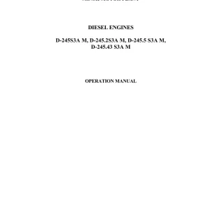 Agri Minsk D 245 Operators Manual