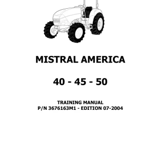 Agri Mistral America 40 45 50 Landini 2004 Service Manual