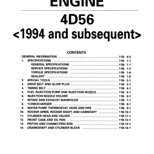 Mitsubishi 4D56 1994 1994 Service Manual