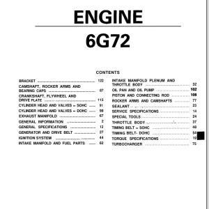 Mitsubishi 6G72 Service Manual