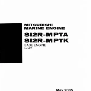 Mitsubishi S12R Mpta Mptk 2005 Parts Manual