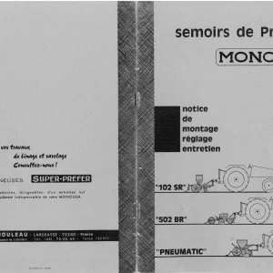 Monosem 102Sr 502Br Pneumatique 1978 Parts Manual