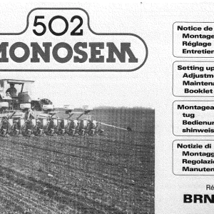 Monosem 502 Brn 91 Parts Manual