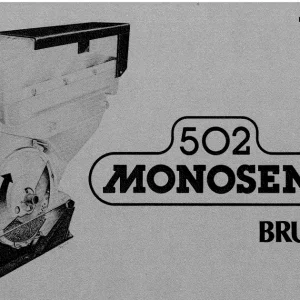 Monosem Bru 1985 Parts Manual