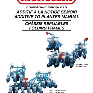 Monosem Chassis Repliables Folding Frames 2014 Parts Manual