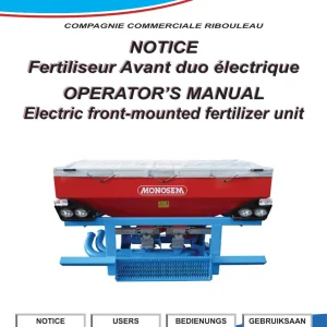 Monosem Electric Front Mounted Fertilizer Unit 2017 Parts Manual