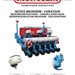 Monosem Variateur Parts Manual