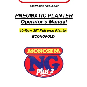 Monosem Ng Plus2 Econofold Parts Manual