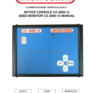 Monosem Cs2000 12 2000 Parts Manual