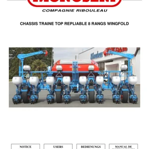 Monosem Traine 8 Parts Manual