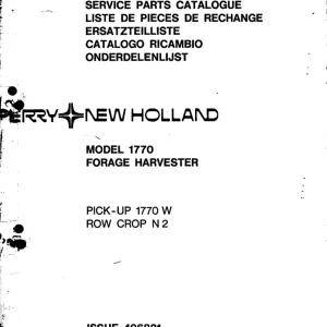 New Holland 1770 N2 Parts Manual