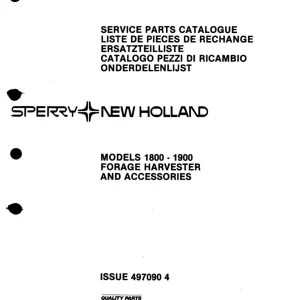 New Holland 1800 1900 1900 Parts Manual