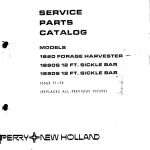 New Holland 1880 1880S 1890S Parts Manual
