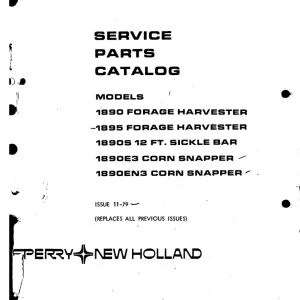 New Holland 1890 1895 Parts Manual