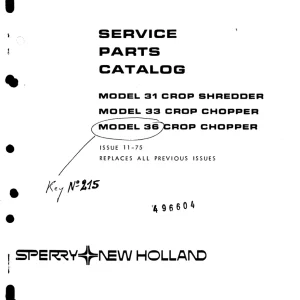 New Holland 31 Parts Manual