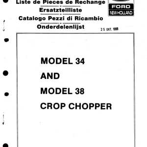 New Holland 34 48 Parts Manual