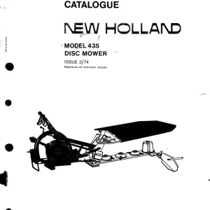 New Holland 435 Disc Mower Parts Manual