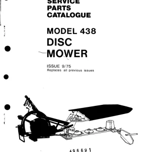 New Holland 438 Disc Mower Parts Manual