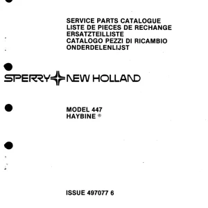 New Holland 447 Haybine Parts Manual