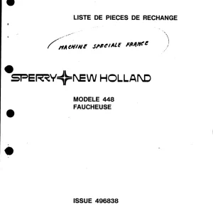 New Holland 448 Faucheuse Parts Manual