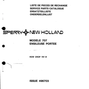 New Holland 707 Ensileuse Portee 707R Parts Manual
