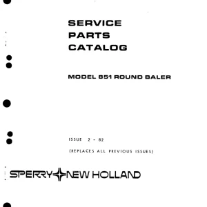 New Holland 851 Parts Manual