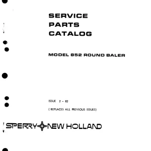 New Holland 852 Parts Manual
