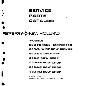 New Holland 880R 880R2 880N2 880N3 Parts Manual