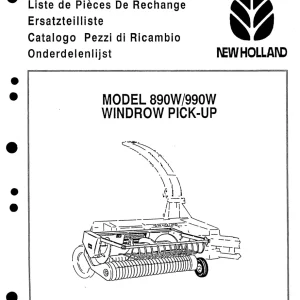 New Holland 890W 990W Up Parts Manual