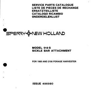 New Holland 918S Parts Manual