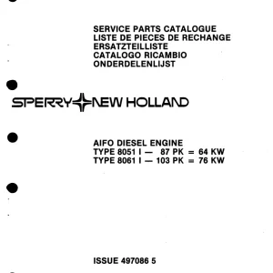 New Holland Aifo 8061 I 76Kw Parts Manual
