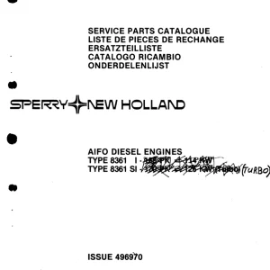 New Holland Aifo 8361 I 8361 Si Parts Manual