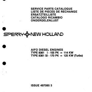New Holland Aifo 8361 Si 125Kw Turbo Parts Manual
