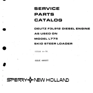 New Holland Deutz F3L912 775 Parts Manual