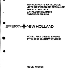 New Holland Fiat 8061 Turbo Parts Manual