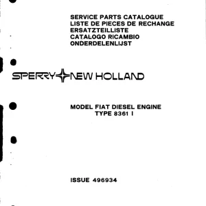 New Holland Fiat 83161 I Parts Manual