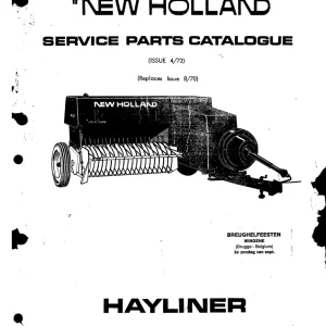 New Holland Hayliner 272 Parts Manual