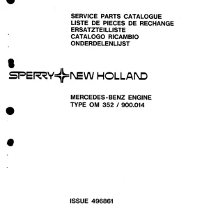 New Holland Mercedes Benz Om 352 900.014 Parts Manual