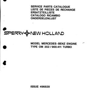 New Holland Mercedes Benz Om 352 900.411 Turbo Parts Manual