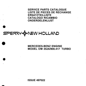 New Holland Mercedes Benz Om 352A 900.417 Turbo Parts Manual